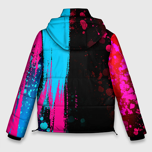 Мужская зимняя куртка Papa Roach Neon Gradient / 3D-Черный – фото 2