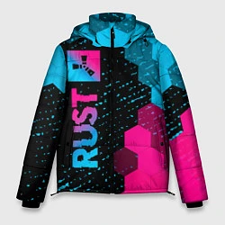 Куртка зимняя мужская Rust Neon Gradient, цвет: 3D-черный