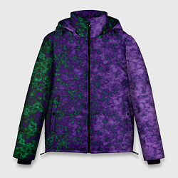 Куртка зимняя мужская Marble texture purple green color, цвет: 3D-красный