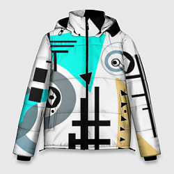 Куртка зимняя мужская Абстрактный современный дизайн, цвет: 3D-светло-серый