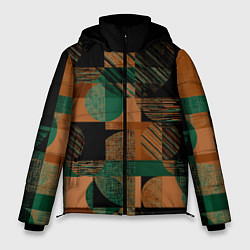 Мужская зимняя куртка Текстурированный абстрактный, геометрический принт