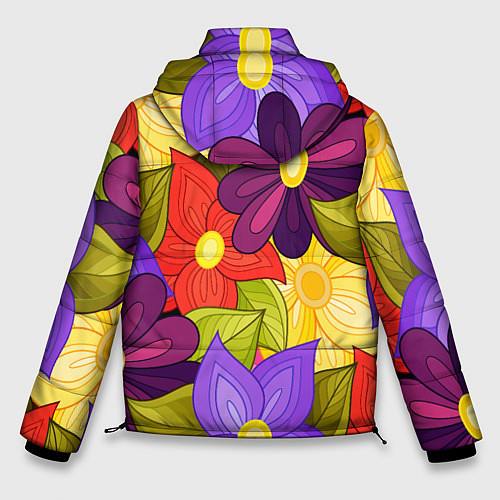 Мужская зимняя куртка MULTICOLORED PANSIES / 3D-Красный – фото 2