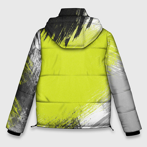 Мужская зимняя куртка Sports club gray green pattern / 3D-Черный – фото 2