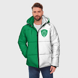 Куртка зимняя мужская ФК Ахмат бело-зеленая форма, цвет: 3D-светло-серый — фото 2