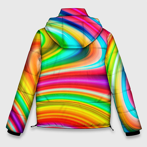 Мужская зимняя куртка Rainbow colors / 3D-Красный – фото 2