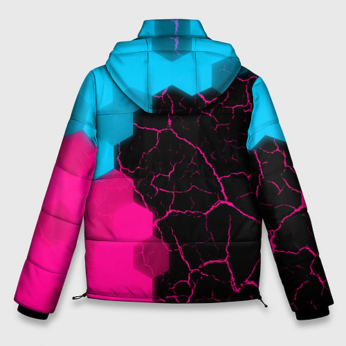 Мужская зимняя куртка FNAF - neon gradient: по-вертикали / 3D-Черный – фото 2