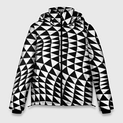 Куртка зимняя мужская Геометрический паттерн - минимализм, цвет: 3D-черный