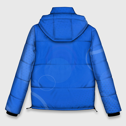 Мужская зимняя куртка Tottenham hotspur Голубая абстракция / 3D-Красный – фото 2