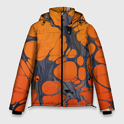 Куртка зимняя мужская Лавовая паутина, цвет: 3D-красный