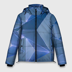 Куртка зимняя мужская Неоновая киберпанк броня - Синий, цвет: 3D-красный
