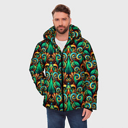 Куртка зимняя мужская Объемные яркие узоры, цвет: 3D-светло-серый — фото 2
