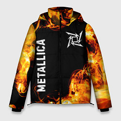 Мужская зимняя куртка Metallica и пылающий огонь