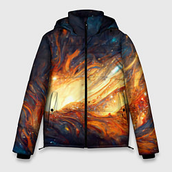 Куртка зимняя мужская Центр вселенной - Абстракция, цвет: 3D-светло-серый