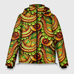 Куртка зимняя мужская Летние объемные узоры, цвет: 3D-светло-серый