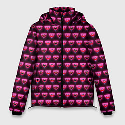 Куртка зимняя мужская Poppy Playtime - Kissy Missy Pattern - Huggy Wuggy, цвет: 3D-черный