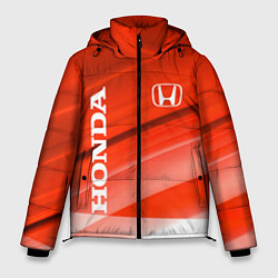 Куртка зимняя мужская Хонда - Красно-белая абстракция, цвет: 3D-красный