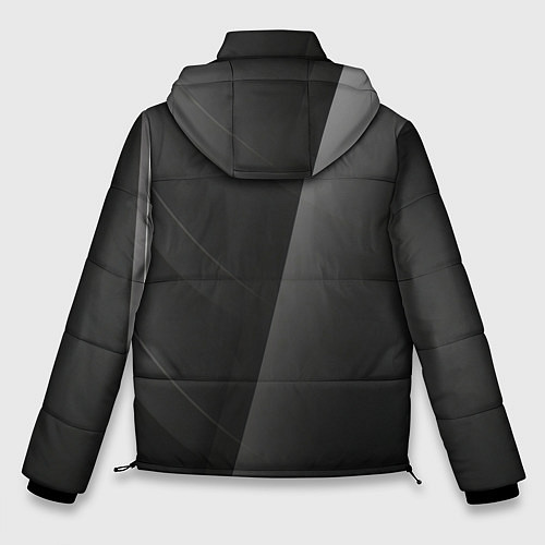 Мужская зимняя куртка Toyota - серая абстракция / 3D-Черный – фото 2