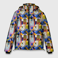 Куртка зимняя мужская Цветная архитектура Пауль Клее, 1917, цвет: 3D-черный