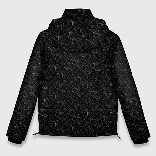 Мужская зимняя куртка Little Ghosts on black / 3D-Черный – фото 2