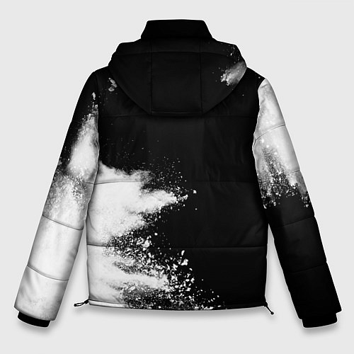 Мужская зимняя куртка Behemoth и рок символ на темном фоне / 3D-Черный – фото 2