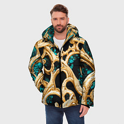 Куртка зимняя мужская Золотые ветви, цвет: 3D-черный — фото 2