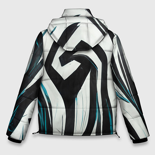 Мужская зимняя куртка Цифровой окрас зебры / 3D-Черный – фото 2