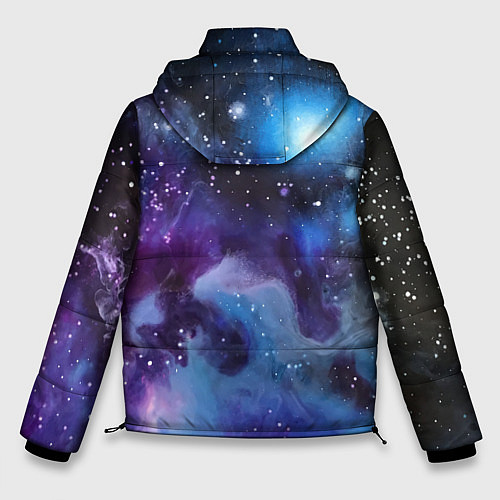 Мужская зимняя куртка Дым вселенной / 3D-Черный – фото 2