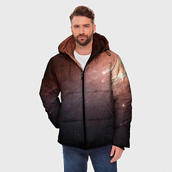 Куртка зимняя мужская Космос из сердца, цвет: 3D-черный — фото 2