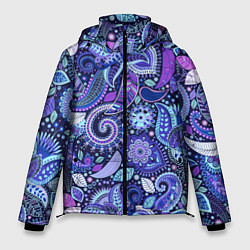 Куртка зимняя мужская Color patterns of flowers, цвет: 3D-светло-серый