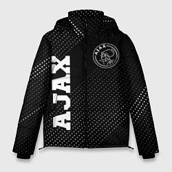 Мужская зимняя куртка Ajax sport на темном фоне: надпись, символ
