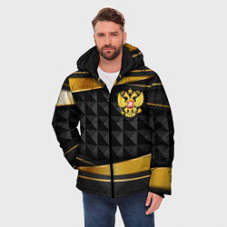 Куртка зимняя мужская Gold & black - Russia, цвет: 3D-черный — фото 2