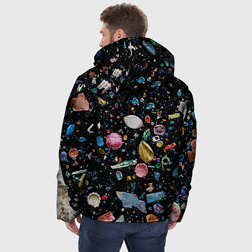 Мужская зимняя куртка Космический мусор / 3D-Светло-серый – фото 4
