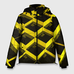 Куртка зимняя мужская Желтые ступеньки, цвет: 3D-светло-серый