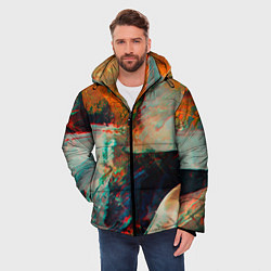Куртка зимняя мужская Картинный холст со множеством красок, цвет: 3D-светло-серый — фото 2