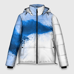 Куртка зимняя мужская Синее в белом, цвет: 3D-светло-серый