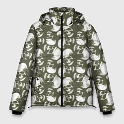 Куртка зимняя мужская Череп гранж, цвет: 3D-черный