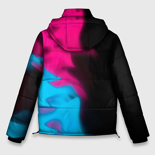 Мужская зимняя куртка Poppy Playtime - neon gradient: по-вертикали / 3D-Черный – фото 2