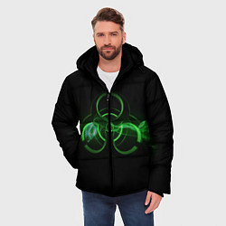 Куртка зимняя мужская Радиация - зелёный знак, цвет: 3D-красный — фото 2