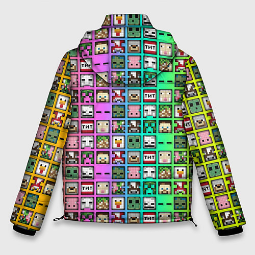 Мужская зимняя куртка Minecraft characters neon / 3D-Красный – фото 2