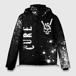 Мужская зимняя куртка The Cure и рок символ на темном фоне