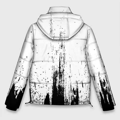 Мужская зимняя куртка The Doors и рок символ на светлом фоне / 3D-Черный – фото 2