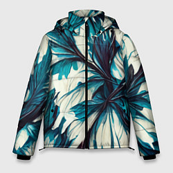 Куртка зимняя мужская Абстрактные цветочные узоры, цвет: 3D-черный