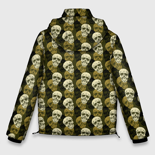 Мужская зимняя куртка Милитари улыбающиеся черепа / 3D-Черный – фото 2