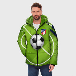 Куртка зимняя мужская Atletico madrid Мяч, цвет: 3D-светло-серый — фото 2
