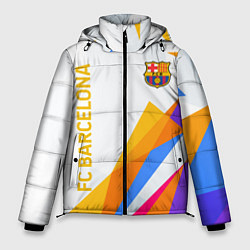 Куртка зимняя мужская Barcelona абстракция цветные геометрии, цвет: 3D-светло-серый