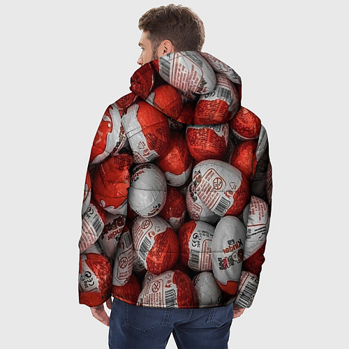 Мужская зимняя куртка Фон из киндер сюрприз / 3D-Светло-серый – фото 4