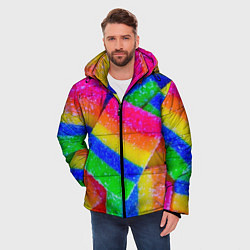 Куртка зимняя мужская Маленькие кусочки мармелада, цвет: 3D-светло-серый — фото 2