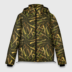 Куртка зимняя мужская Милитари горошек разноцветный, цвет: 3D-светло-серый