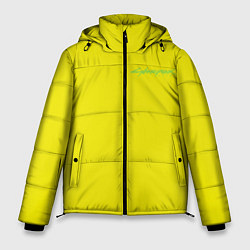 Куртка зимняя мужская Киберпанк - Лого Дэвида, цвет: 3D-черный