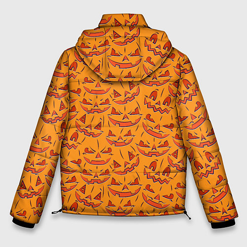 Мужская зимняя куртка Halloween Pumpkin Pattern / 3D-Черный – фото 2